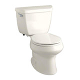 Wellworth Classic 2-Piece 1.28 GPF Single Flush Round Front Toilet with Class Five Flushing Technology in Biscuit - Super Arbor