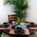 Naina 16-Piece Modern Black Stoneware Dinnerware Set (Service for 4)