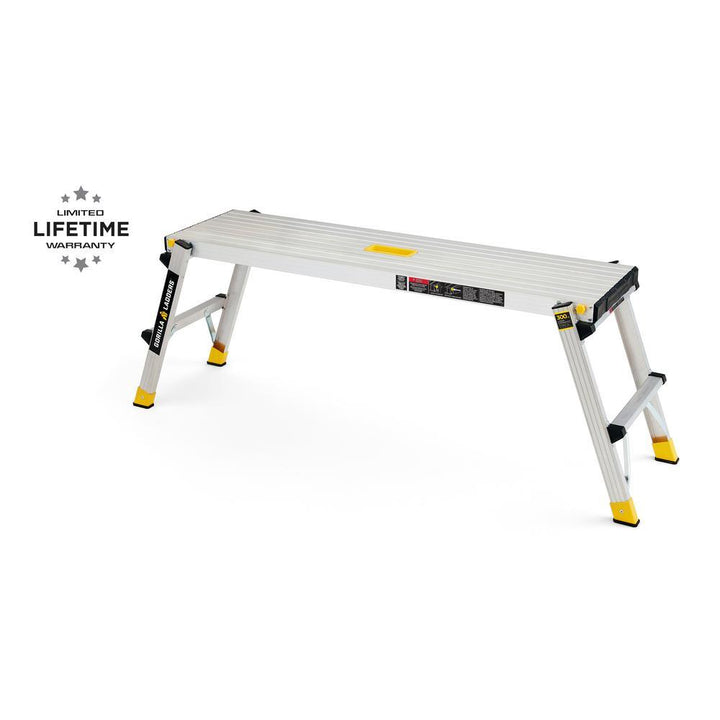 47.25 in. x 12 in. x 20 in. Aluminum Slim-Fold Work Platform, 300 lbs. Load Capacity - Super Arbor