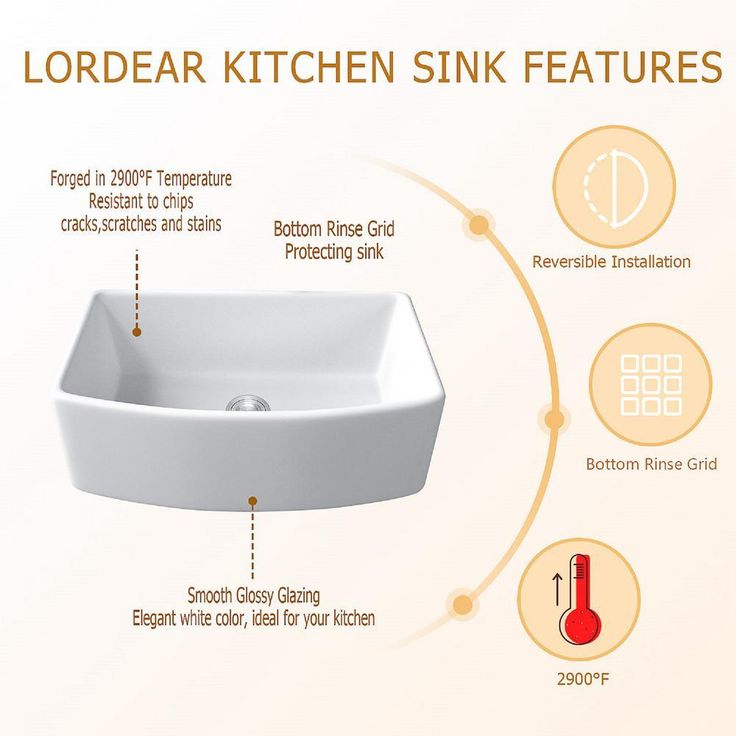 Fireclay 33 in. Single Bowl Porcelain Ceramic Farmhouse Apron-Front Kitchen Sink in White