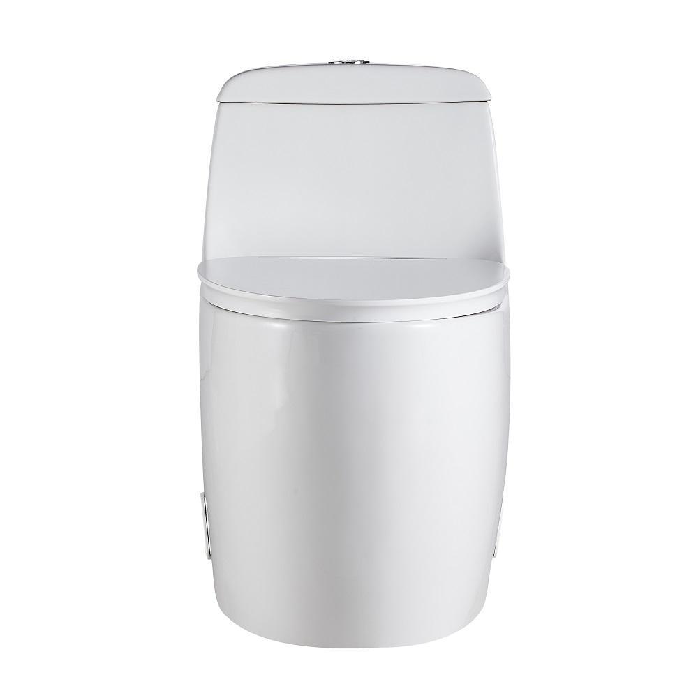 1-Piece 1.28 GPF Dual Flush High Efficiency Elongated Toilet in White, Seat Included - Super Arbor