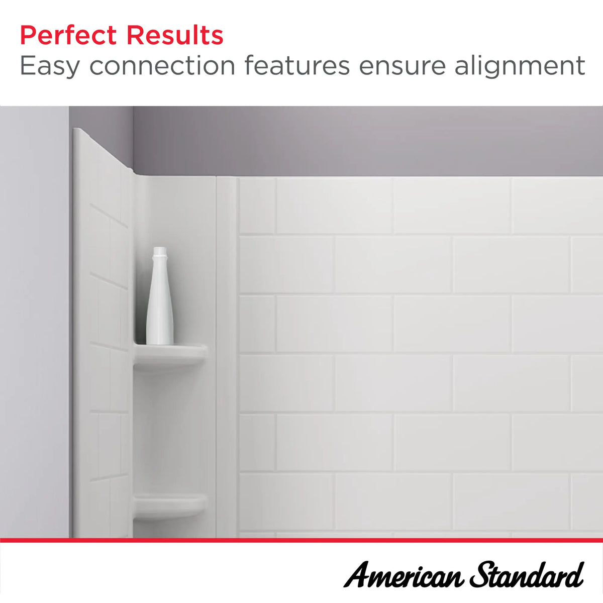 American Standard Ovation Curve 60 in. W x 60 in. H 3-Piece Glue-Up Alcove Tub Surrounds, Arctic White