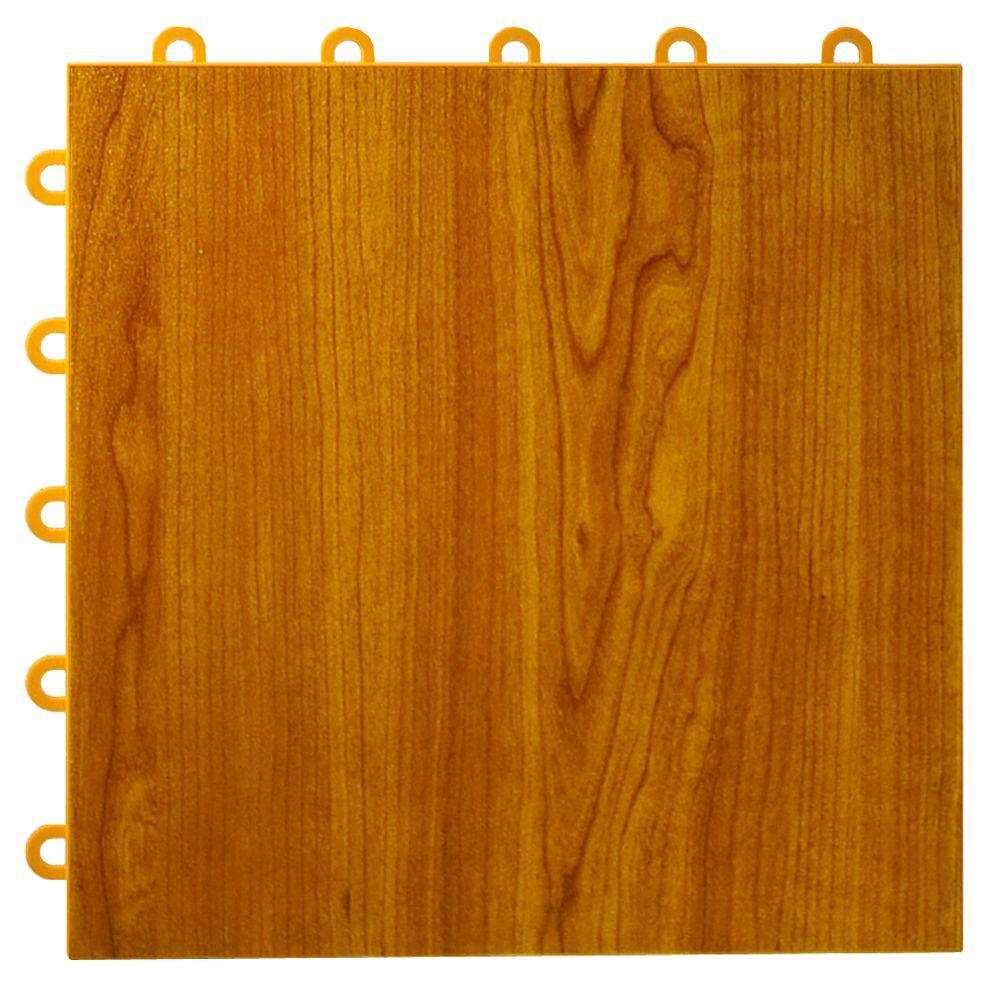 Greatmats Max Tile 12 in. x 12 in. x 5/8 in. Walnut Vinyl Interlocking Raised Modular Floor Tile (Case of 26)