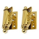 1-1/2 in. x 2-3/4 in. Solid Brass Adjustable Half Surface Screen Door Hinge with Ball Finials in Matte Black(1-Pair) - Super Arbor