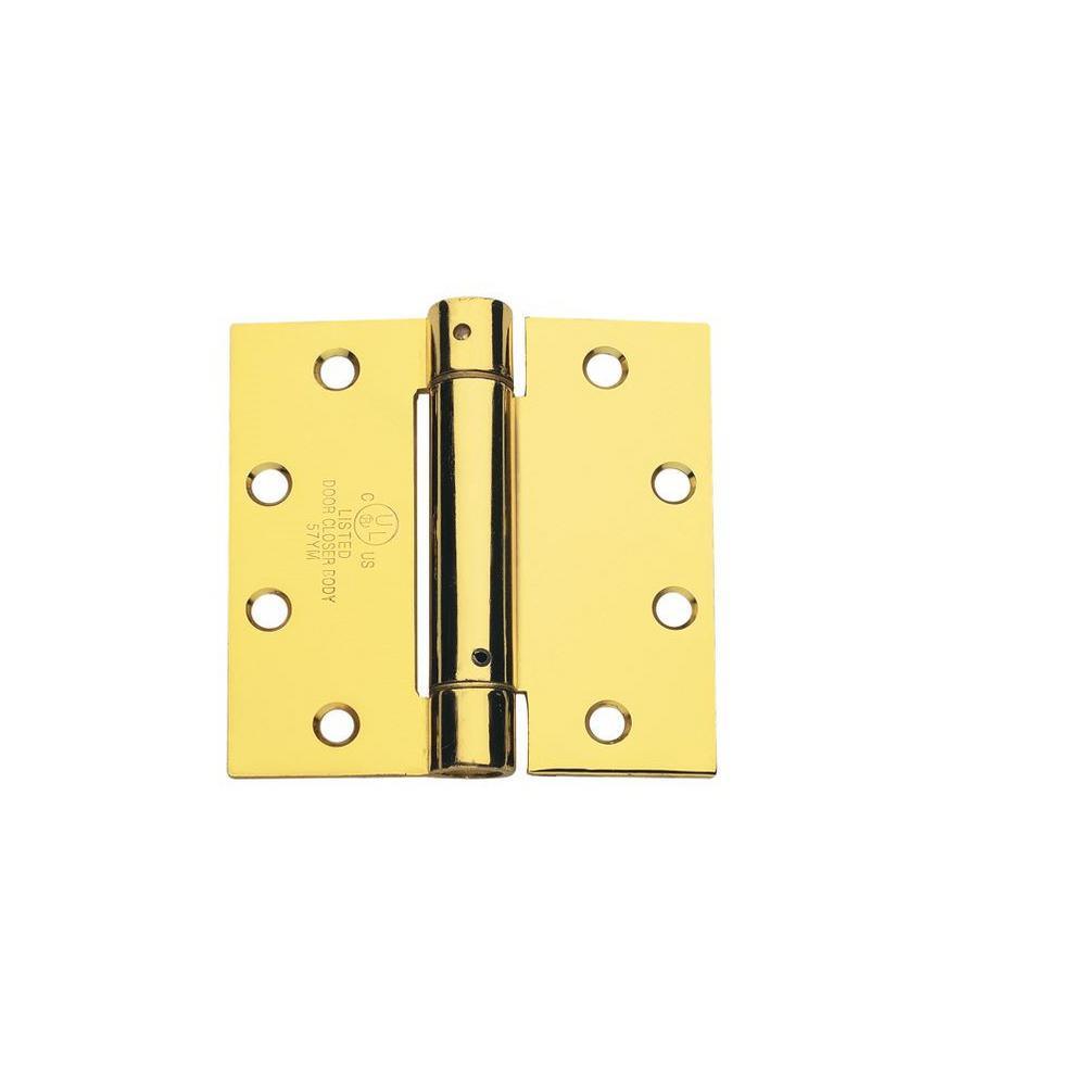 4.5 in. x 4.0 in. CPS Series Spring Hinge Satin Nickel Full Mortise Spring Hinge - (Set of 2) - Super Arbor