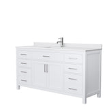 Beckett 72 in. W x 22 in. D Double Bath Vanity in Dark Gray with Cultured Marble Vanity Top in Carrara with White Basins - Super Arbor