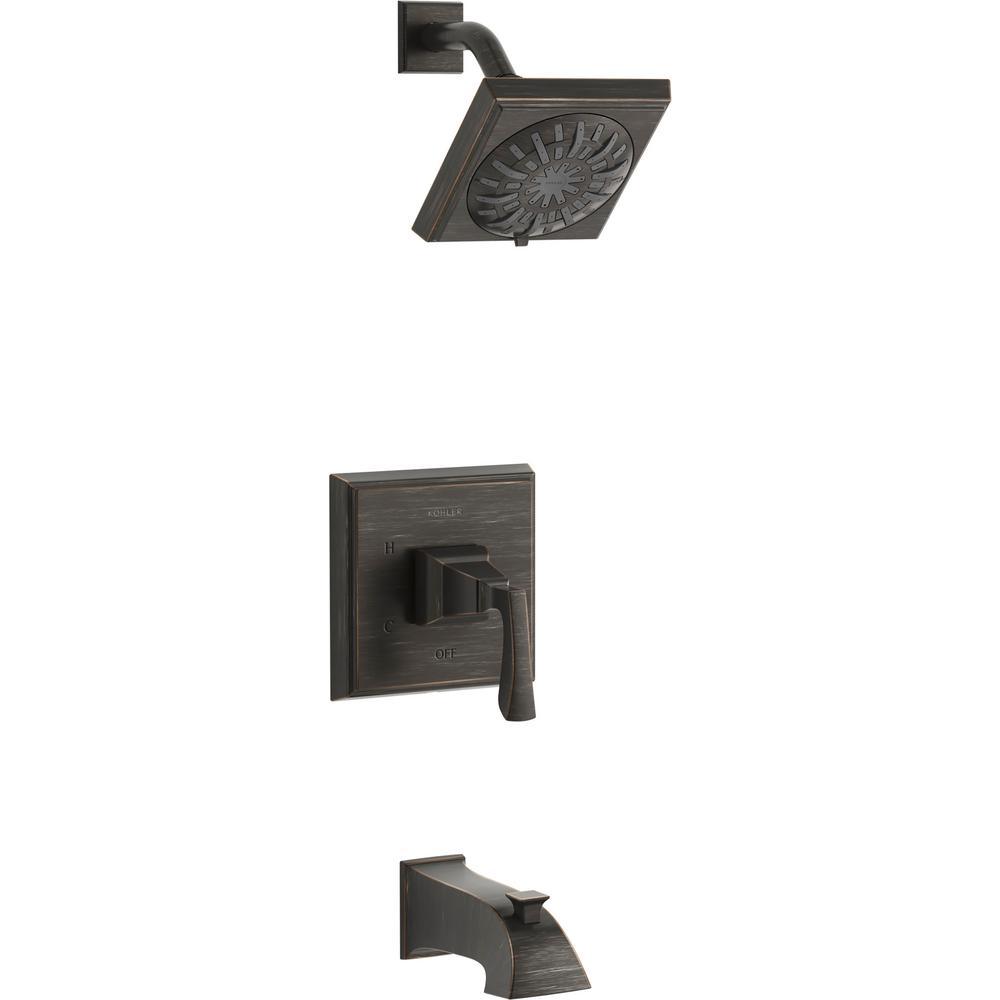 Kallan Rite-Temp Single-Handle 1-Spray Tub and Shower Faucet in Vibrant Brushed Nickel (Valve Included) - Super Arbor
