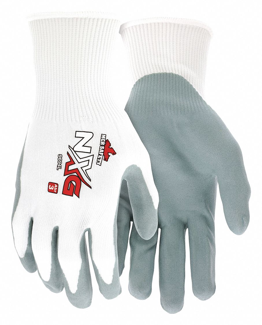 MCR SAFETY NXG 9694 Foam Nitrile Palm Dipped Safety Gloves - Size L (9)