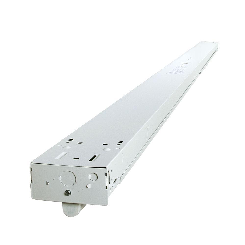 8 ft. 52-Watt 2-Light White Strip Light Fixture T8 Industrial LED with 3250 Lumens DLC Flex Tubes 120-277-Volt 3500K - Super Arbor