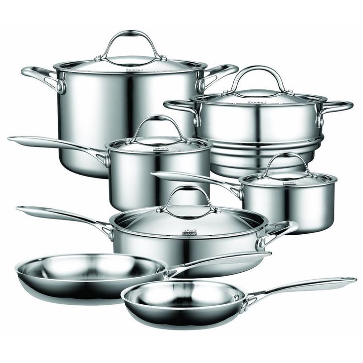 Multi-Ply Clad 10-Piece Stainless Steel Nonstick Cookware Set