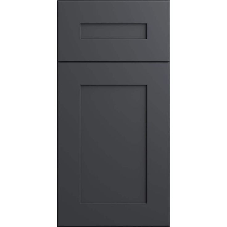 Home Decorators Collection Newport 18 in. W x 24 in. D x 84 in. H Assembled Plywood Pantry Kitchen Cabinet in Deep Onyx with 4ROT Soft Close RH