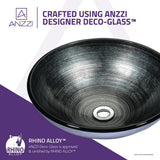 Tara Deco-Glass Vessel Sink in Precious Storm - Super Arbor