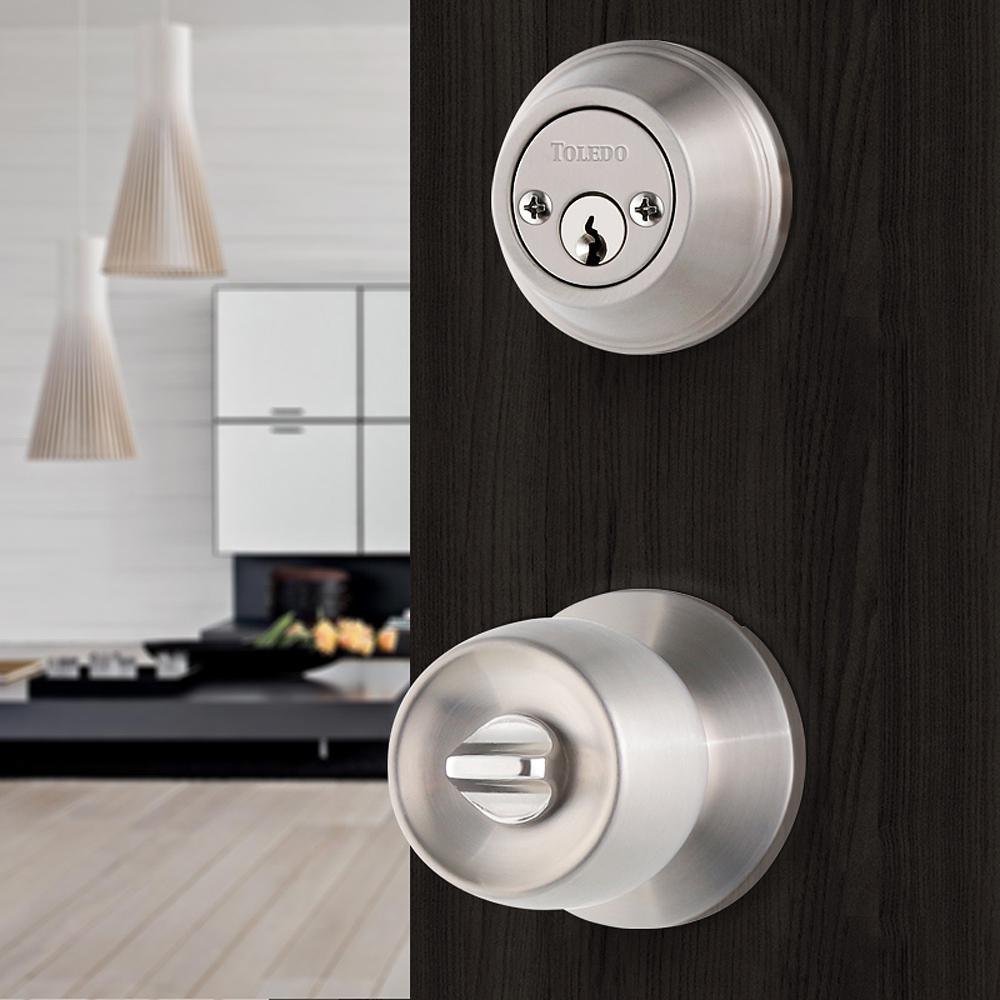 Double Cylinder Satin Nickel Combo Set - Super Arbor