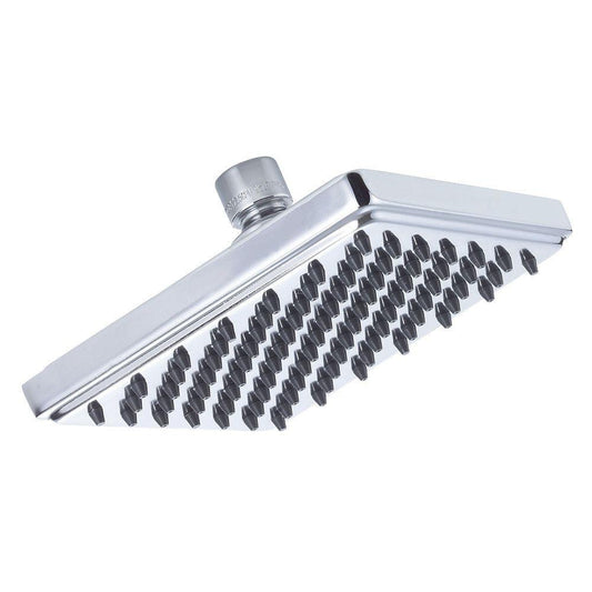 1-Spray 6 in. Single Wall Mount Fixed Shower Head in Chrome - Super Arbor