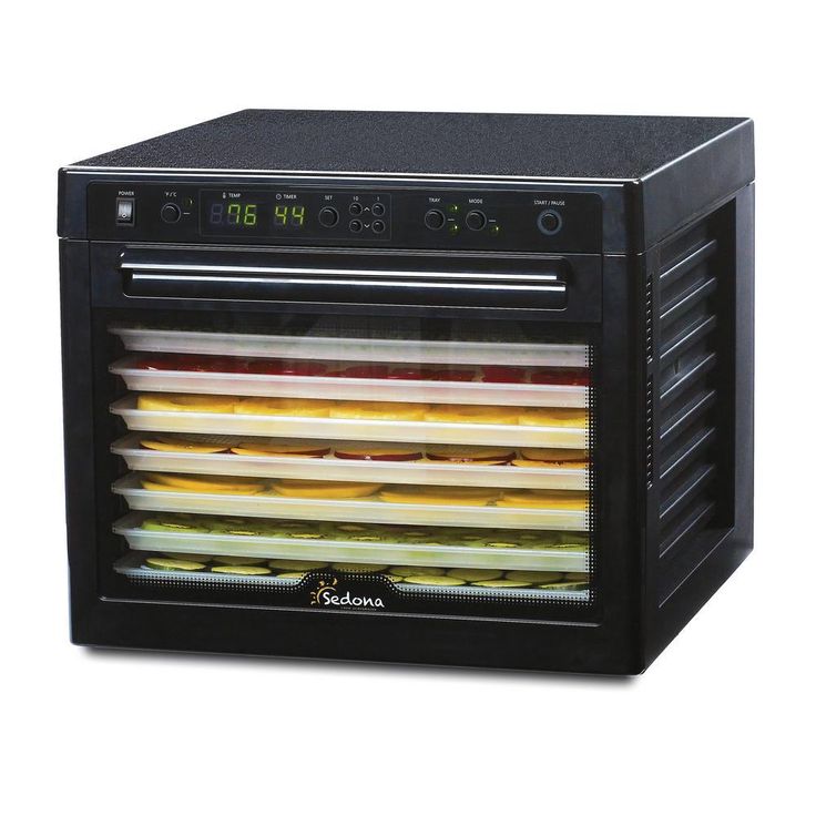 Sedona Rawfood 9-Tray Black Food Dehydrator with Temperature Control