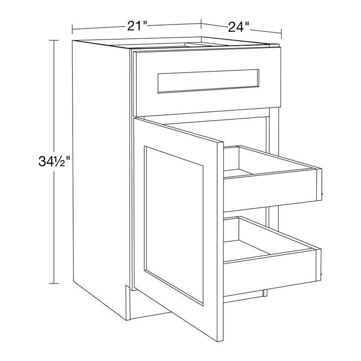 Home Decorators Collection Newport 21 in. W x 24 in. D x 34.5 in. H Assembled Plywood Base Kitchen Cabinet in Pearl Gray with 2ROT Soft Close LH
