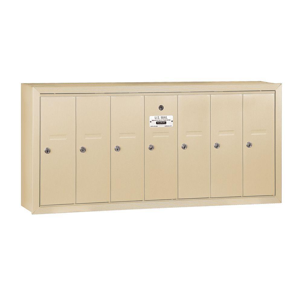 3500 Series Aluminum Surface-Mounted Private Vertical Mailbox with 7 Door - Super Arbor