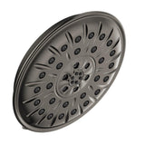 4-Spray 8.3 in. Single Wall Mount Fixed H2Okinetic Shower Head in Matte Black - Super Arbor