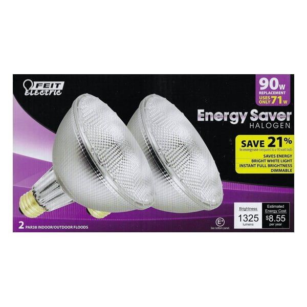 Feit Electric 70-Watt PAR38 Dimmable Energy Saver Halogen Flood Light Bulb, Warm White 3000K (12-Pack)