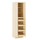 Home Decorators Collection Newport 24 in. W x 24 in. D x 96 in. H Assembled Plywood Pantry Kitchen Cabinet in Blended Cream with 4ROT Soft Close