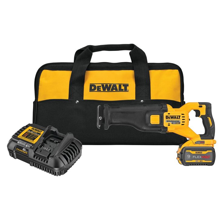 FLEXVOLT 60-Volt MAX Lithium-Ion Cordless Brushless Reciprocating Saw with (2) Batteries and Bonus 1/2 in. Impact Wrench