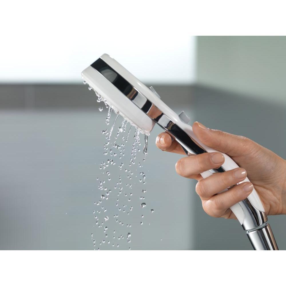 ActivTouch 9-Spray 3.8 in. Single Wall Mount Handheld Shower Head in White - Super Arbor