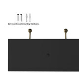 27 in. L Black Rail-Mounted Wall Hook Hanging Rack with 6 Hooks