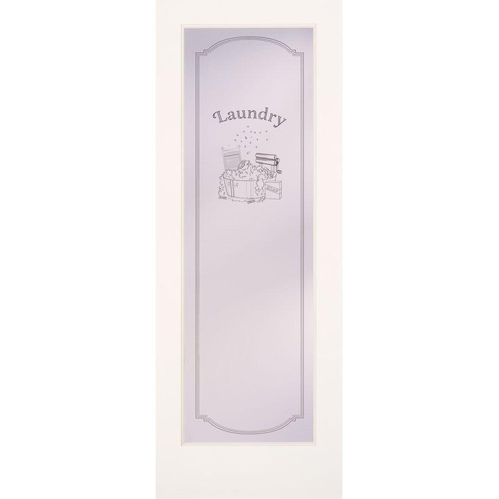 32 in. x 80 in. 1 Lite Laundry Smooth Primed MDF Interior Door Slab - Super Arbor