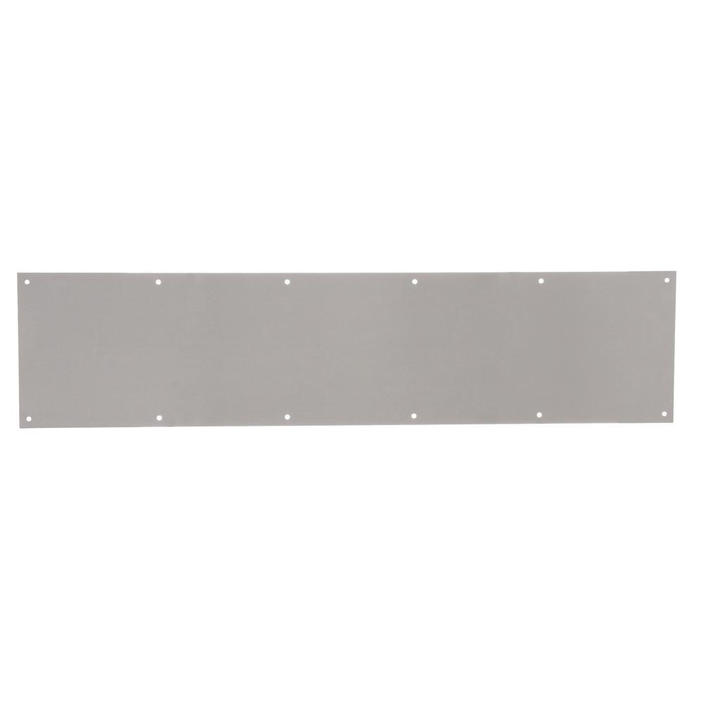 8 in. x 34 in. Satin Stainless-Steel Commercial Kick Plate - Super Arbor