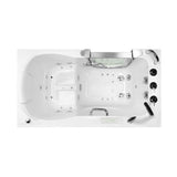 Deluxe 55 in. Walk-In Whirlpool and Air Bath Bathtub in White, Thermostatic Faucet, Digital Control, LH 2 in. Dual Drain - Super Arbor