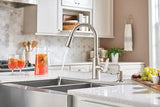 Moen Edwyn Spot Resist Stainless 1-Handle Deck Mount Pull-Down Handle/Lever Commercial/Residential Kitchen Faucet (Deck Plate Included)