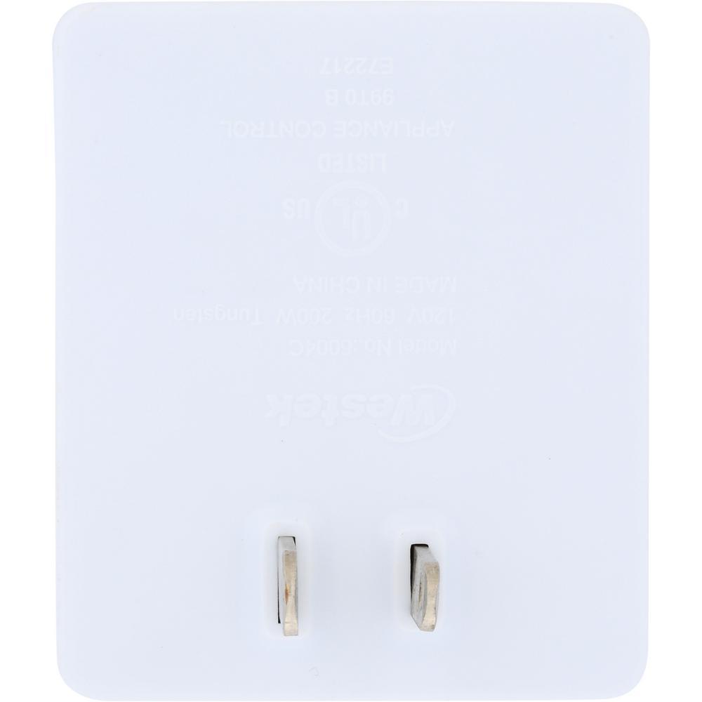 200-Watt Touch Lamp On/Off Plug-In Light Switch Control, White - Super Arbor