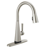 Lenta Touch Single-Handle Pull-Down Sprayer Kitchen Faucet with ShieldSpray Technology in Champagne Bronze - Super Arbor