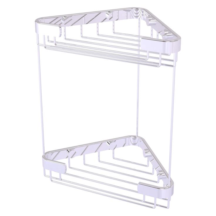 Allied Brass Double Tier Corner Shower Basket in Brushed Bronze