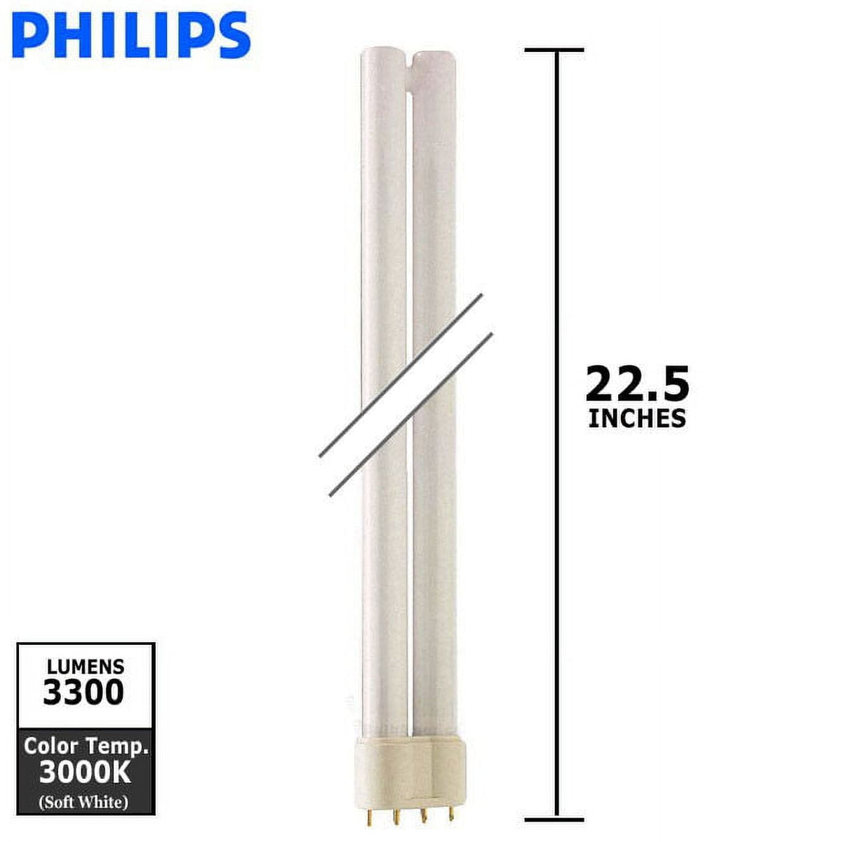 Philips 40-Watt 2G11 4-Pin CFLni Light Bulb, Soft White 3000K, 25-Pack