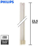Philips 40-Watt 2G11 4-Pin CFLni Light Bulb, Soft White 3000K, 25-Pack