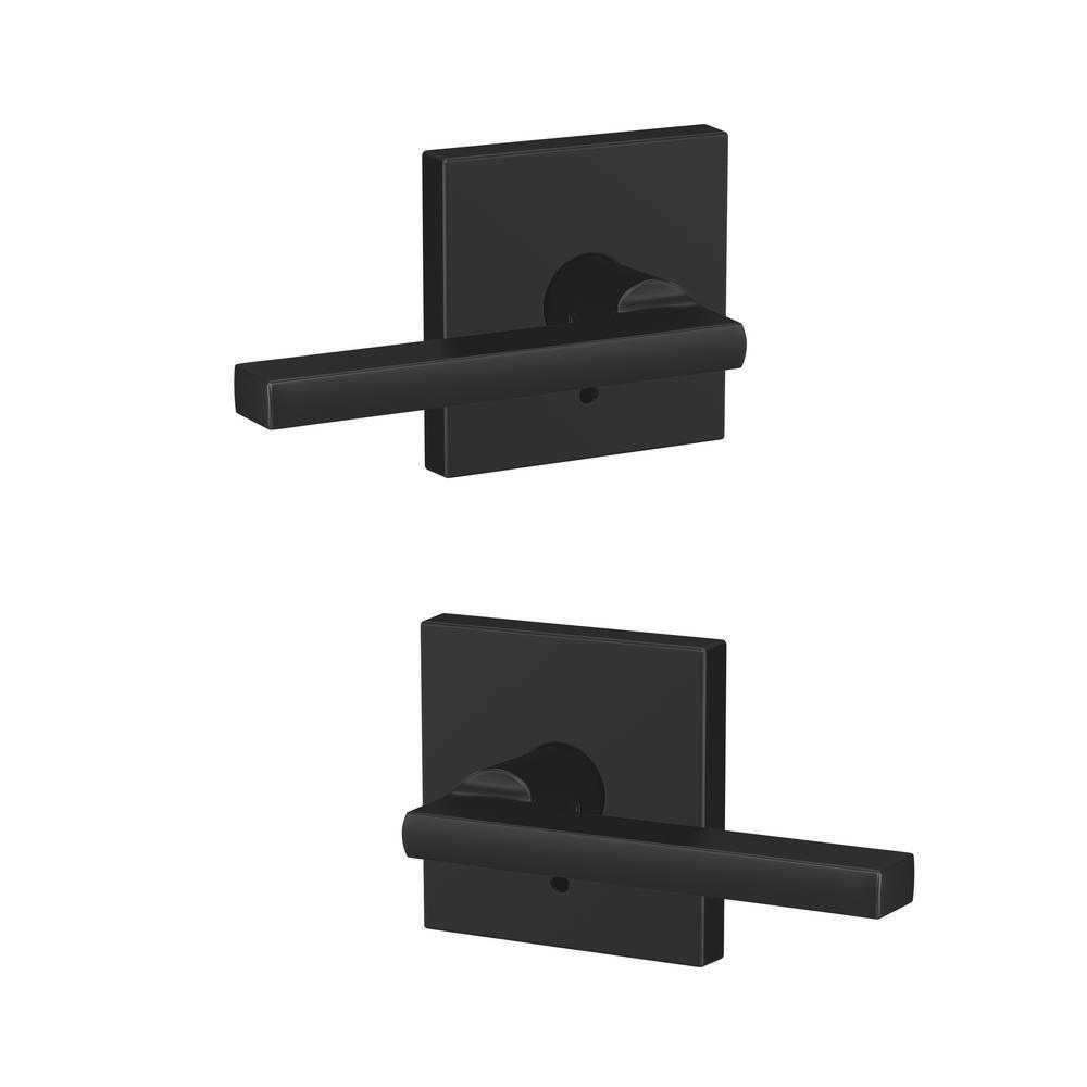 Custom Latitude Satin Nickel Collins Trim Dummy Door Lever (2-pack) - Super Arbor