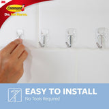 Small Clear Wire Hooks with Clear Strips (9-Pack) - Super Arbor