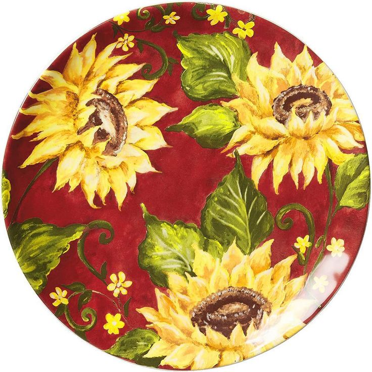Sunset Sunflower 16-Piece Traditional Multi-color Ceramic Dinnerware Set (Service for 4)
