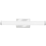 2 ft. Chrome LED Selectable Color Temperature 3000/3500/4000K Dimmable LED Contemporary Cylinder Vanity Light