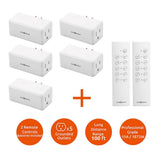 Wireless Indoor Remote Control Outlet Switch with 5 RCVs and 2 Remotes - Super Arbor