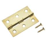 2 in. x 1-3/8 in. Bright Brass Broad Hinges