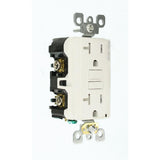 20 Amp 125-Volt Duplex Self-Test SmartlockPro Tamper Resistant AFCI/GFCI Dual Function Outlet, White - Super Arbor