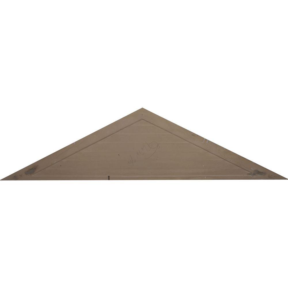 72 in. x 18 in. Triangle Primed Polyurethane Paintable Gable Louver Vent - Super Arbor