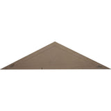72 in. x 18 in. Triangle Primed Polyurethane Paintable Gable Louver Vent - Super Arbor