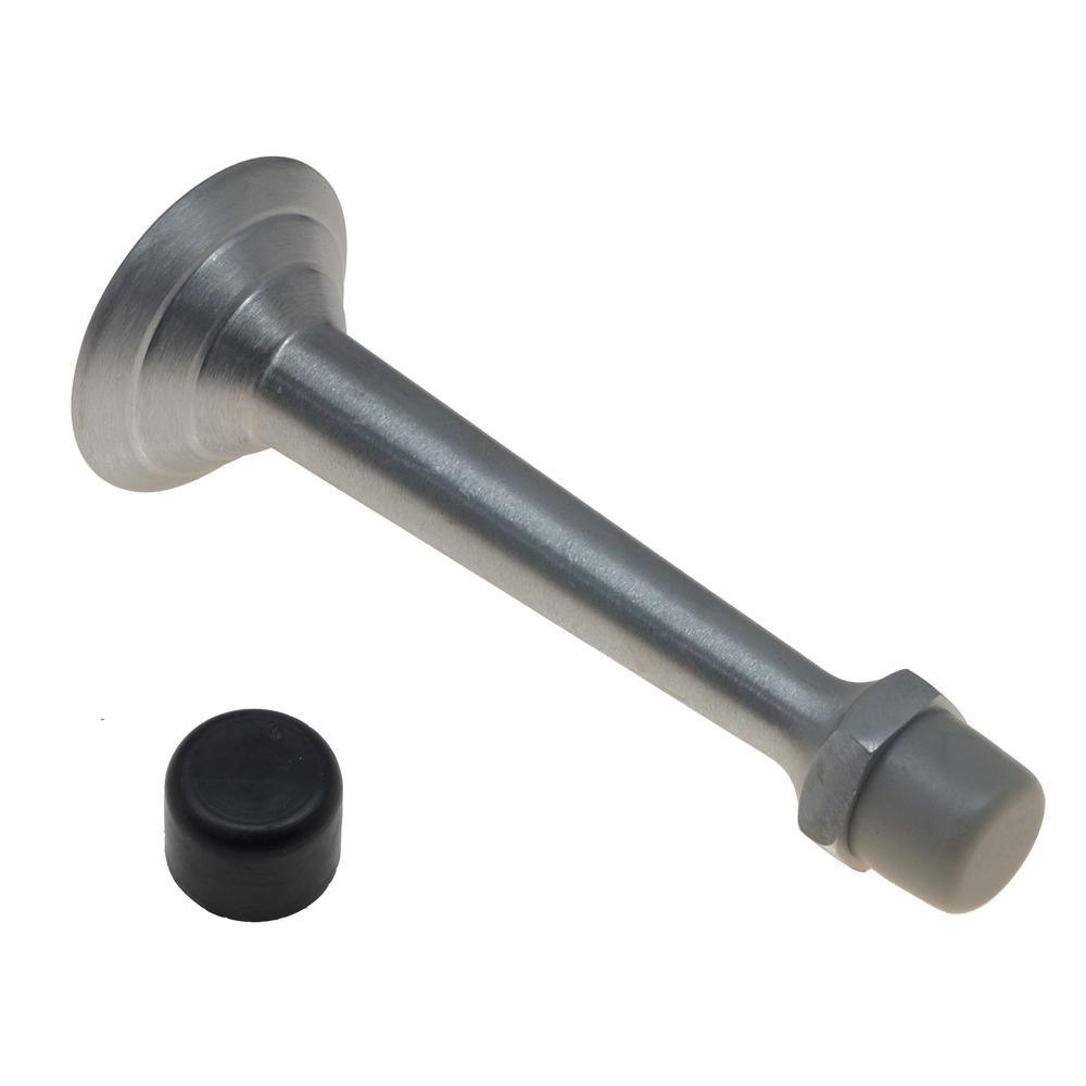 3-3/4 in. Solid Brass Fancy 3-Ring Base Door Stop in Matte Black - Super Arbor