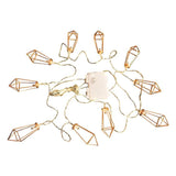 12 ft. 10-Light Battery Operated  Metal Indoor Integrated LED String Lights