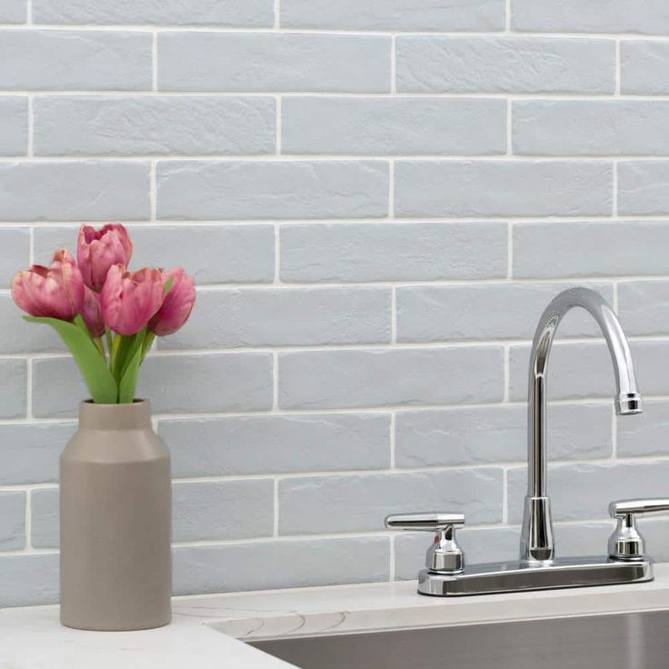 Capella Fog Brick 2 in. x 10 in. Matte Porcelain Floor and Wall Tile (5.15 sq. ft. / case)