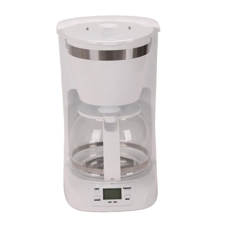 10-Cup White Digital Coffee Maker