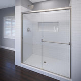 Classic 60 in. x 70 in. Semi-Frameless Sliding Shower Door in Oil Rubbed Bronze with Clear Glass - Super Arbor
